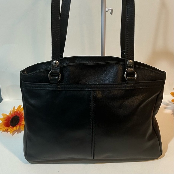 Patricia Nash Black Leather Tote Shoulder Bag Large Everyday Carryall - Picture 5 of 9